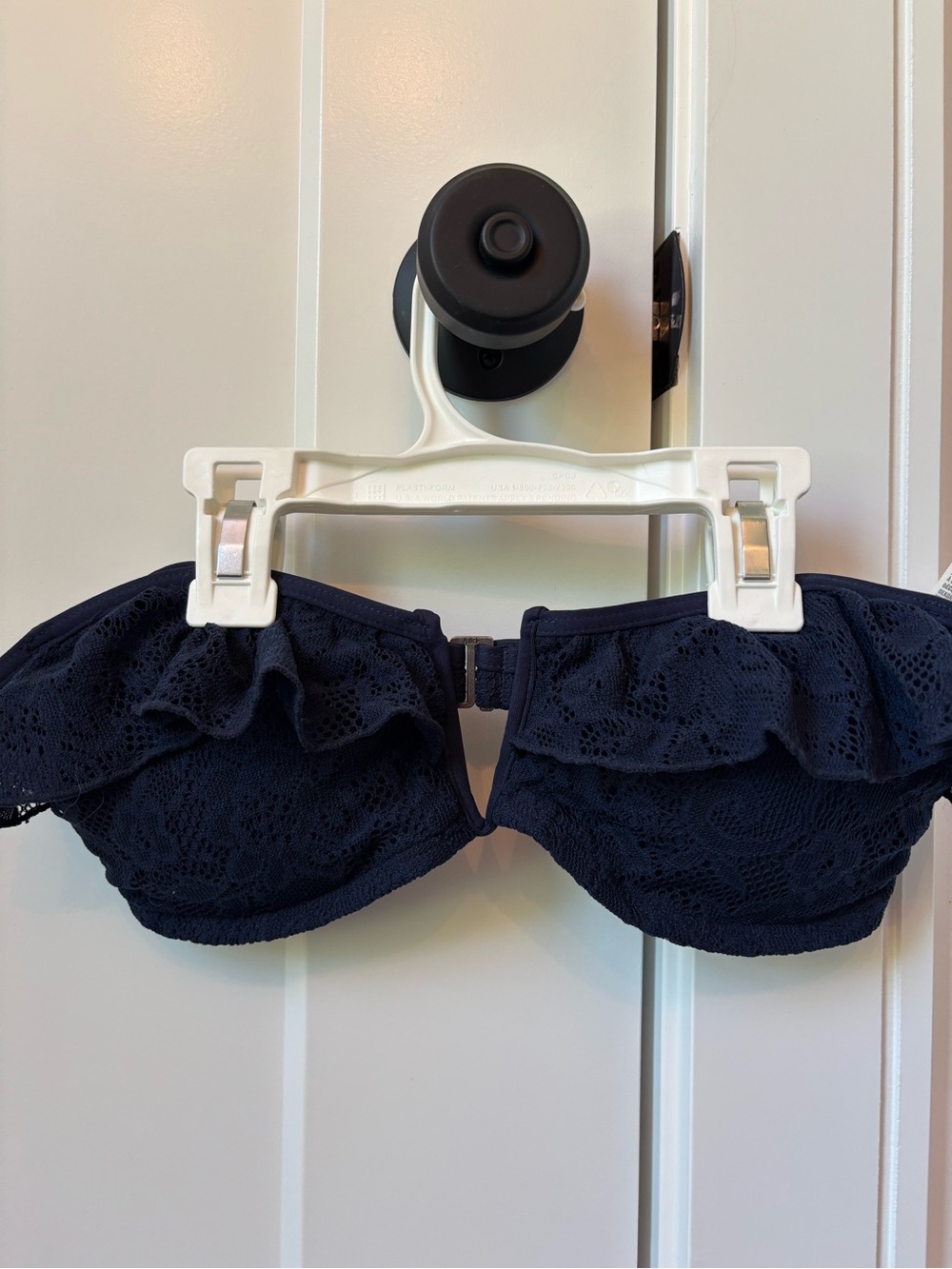 Abercrombie & Fitch Navy Lace Ruffle Bandeau